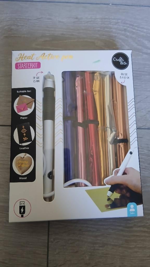 Folie pen voor op papier, hout en leer, Enlèvement, Utilisé, Bois