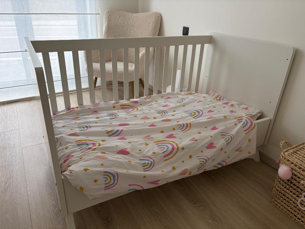 Meegroei bed Bopita, Enfants & Bébés, Chambre d'enfant | Lits, Utilisé, 140 à 160 cm, 70 à 85 cm, Sommier à lattes, Matelas, Enlèvement