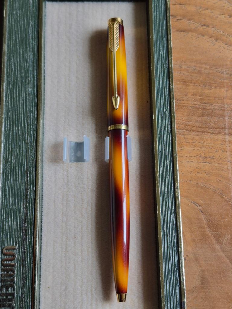 Parker Sonnet I "Chinese Laque Ambre" – Stylo bille vintage, Collections, Enlèvement ou Envoi, Stylo, Parker