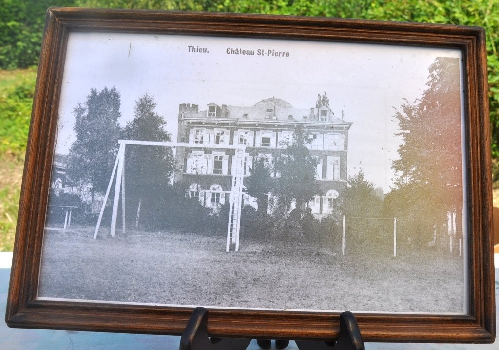 cadre tour bois photocope chateau st pierre thieu, Avec image, Enlèvement ou Envoi, 24 cm, Autres types