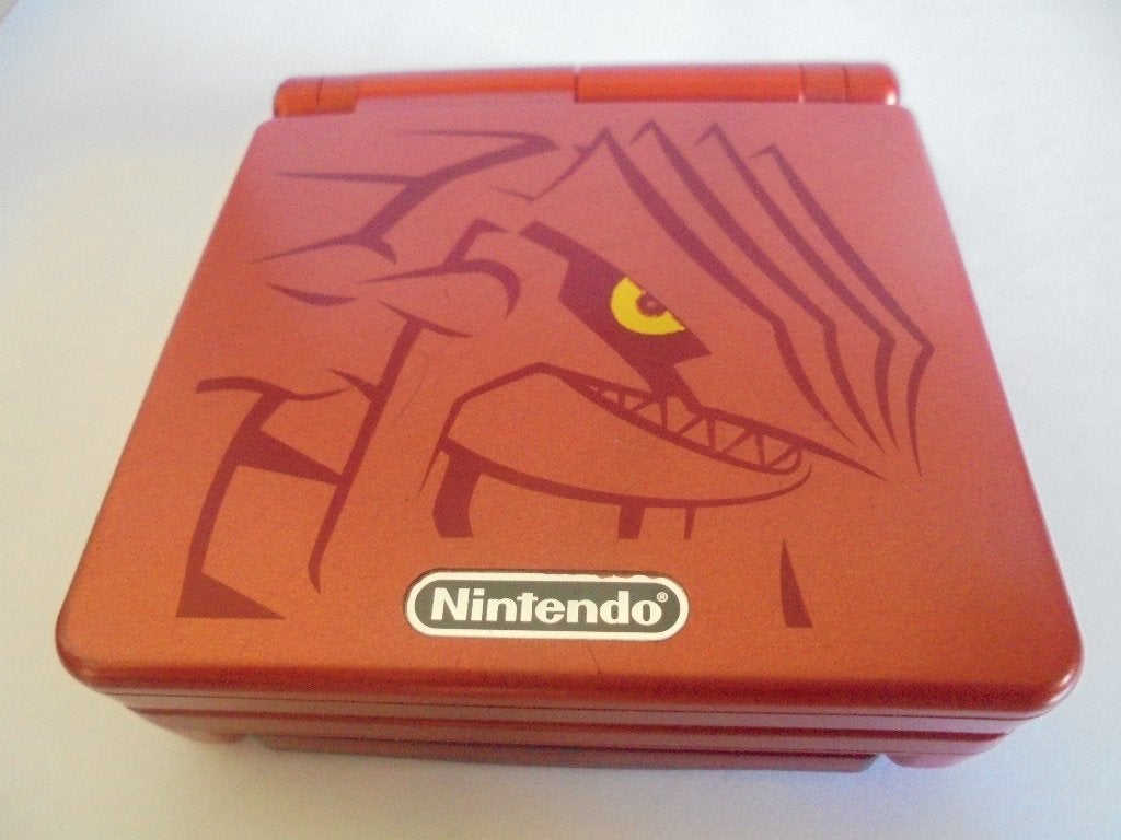GAME BOY ADVANCE SP GROUDON-EDITIE, Ophalen of Verzenden, Gebruikt, Game Boy Advance, Met games