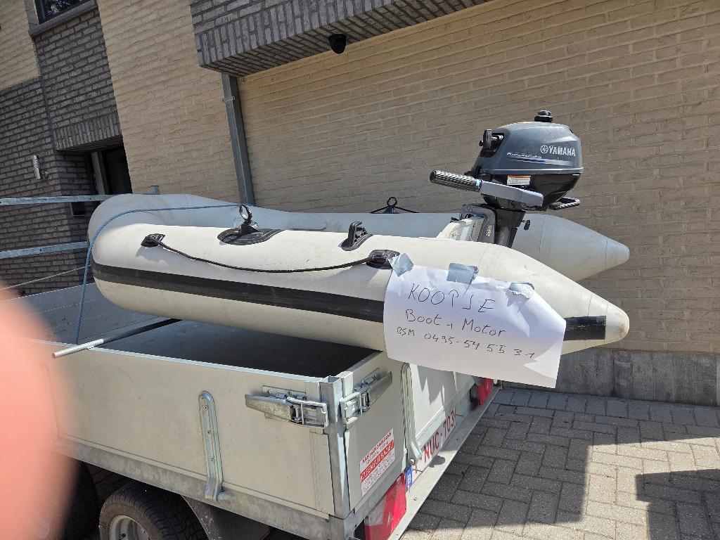 Zodiac 2,5m + yamaha 2,5pk 4takt, Ophalen, Gebruikt, Yamaha