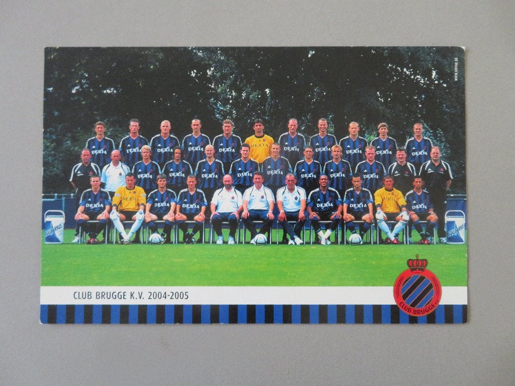 Club Brugge 2004 - 2005 gesigneerd x5 De Cock Verbauwhede, Enlèvement ou Envoi, Comme neuf, Affiche, Image ou Autocollant