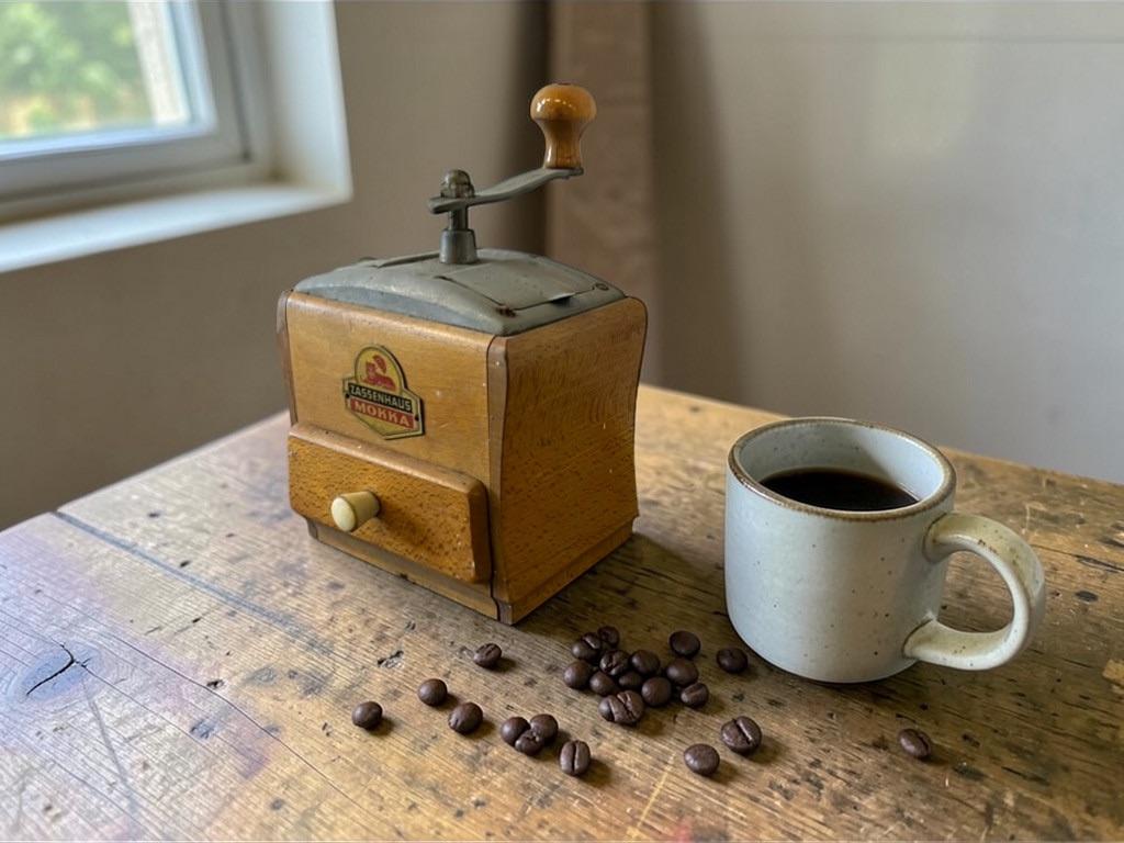 vintage houten koffiemolen Zassenhausen Mokka, Ophalen