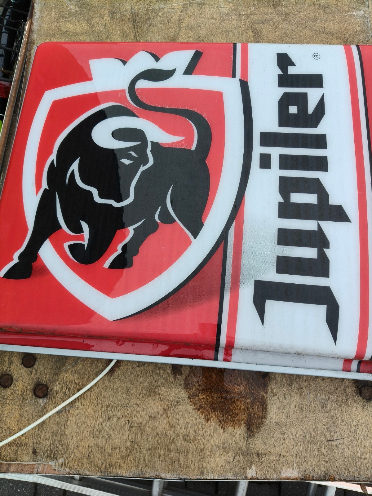 boîte à lumière jupiler, Enlèvement ou Envoi, Utilisé, Panneau, Plaque ou Plaquette publicitaire, Jupiler