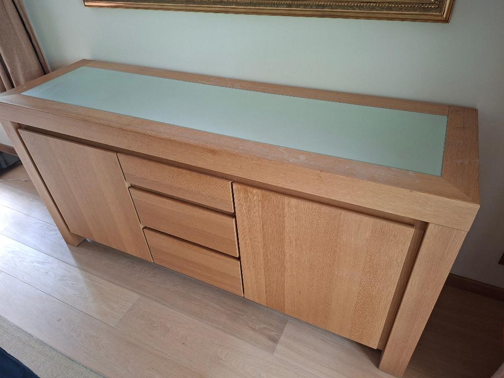 Ensemble buffet + table + 6 chaises, Enlèvement, Utilisé, Moderne, 4 à 6 chaises