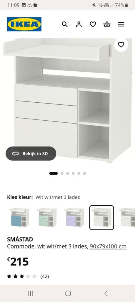 Verschoontafel / Commode Ikea, Enfants & Bébés, Chambre d'enfant | Commodes & Armoires, Enlèvement ou Envoi