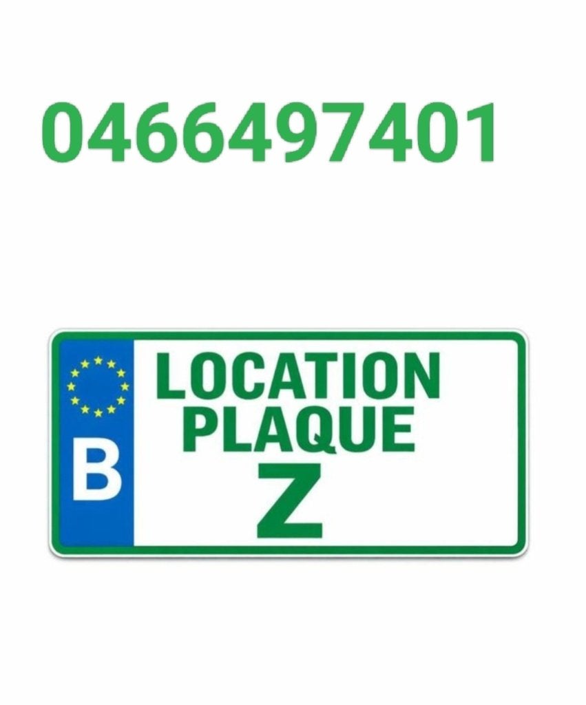 Plaque Z, contrôle technique. Keuring Z-platenplaten.