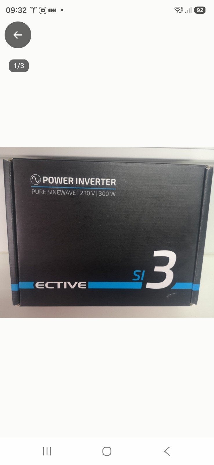 power inventer 300 Watt, Enlèvement