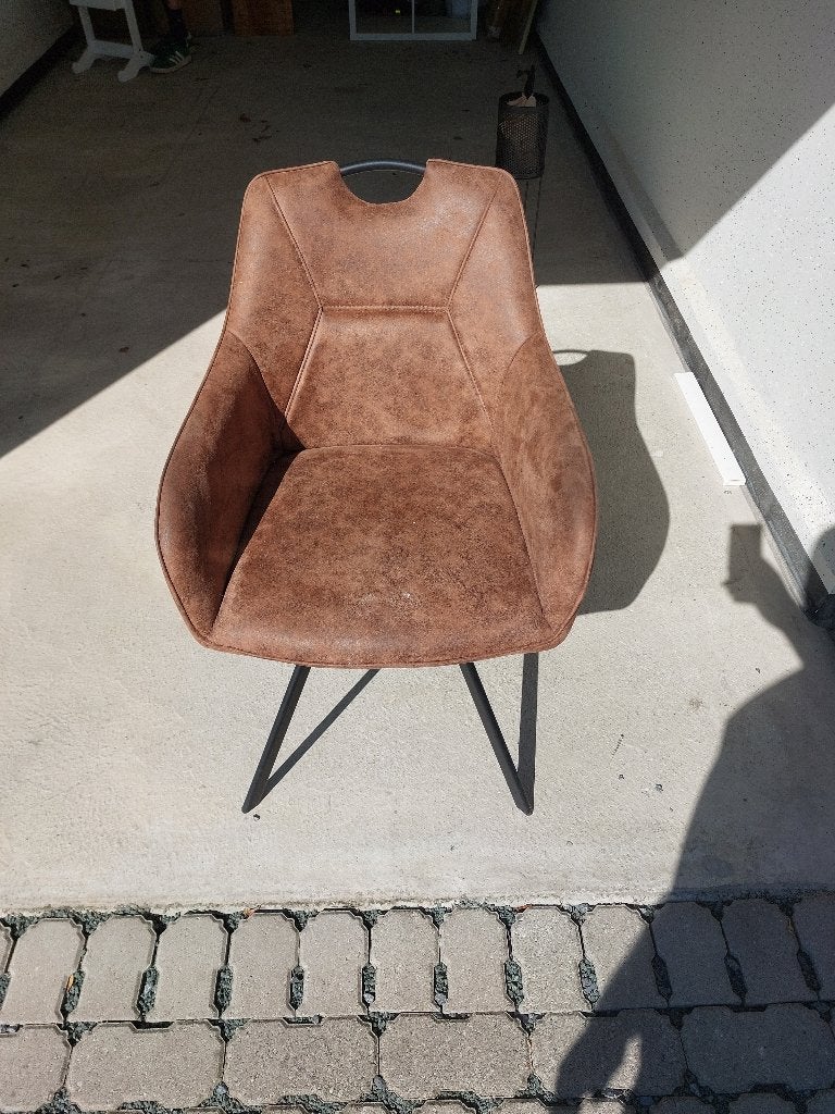 Eetstoelen Amper gebruikt,cognac kleur, Autres couleurs, Comme neuf, Deux, Enlèvement