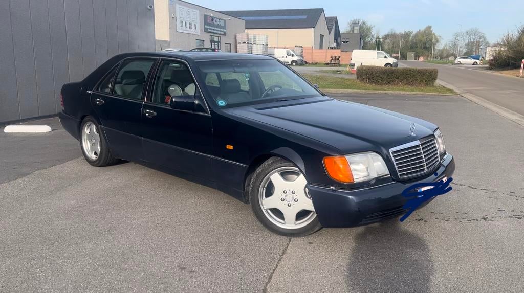 Mercedes 600SEL W140 full options, Auto's, 4 deurs, Achterwielaandrijving, Blauw, Leder