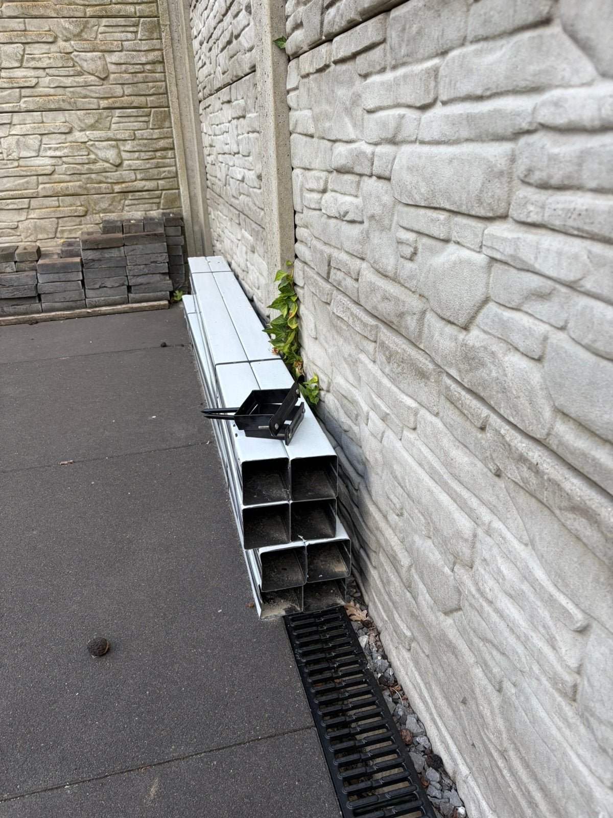 Nieuw rechthoekige regenwatergoten, Ophalen, Overige materialen, Zwart, Overige typen
