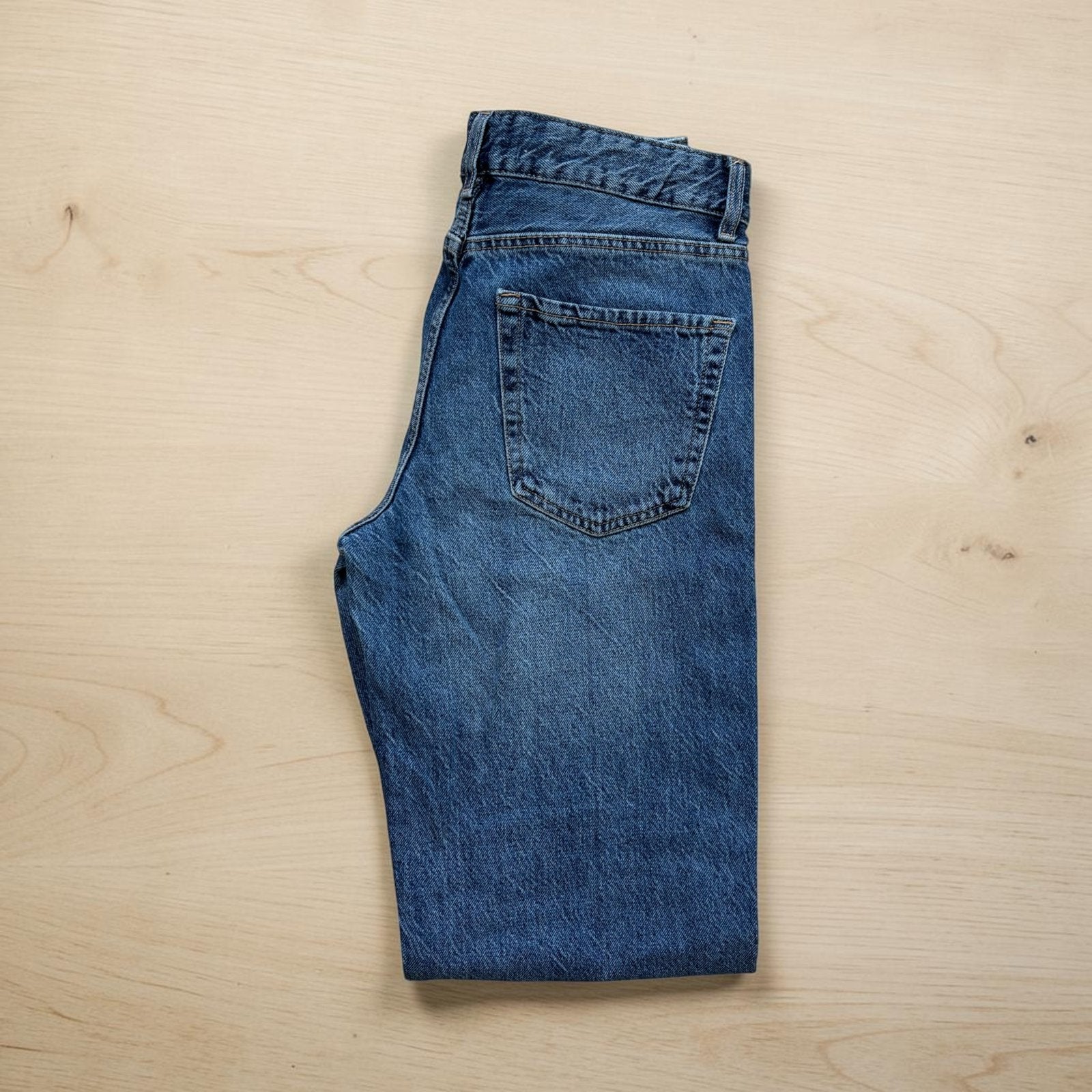 Jean Bershka bleue -EUR 34 – Environ 13-14 ans, Envoi, Comme neuf, Bleu