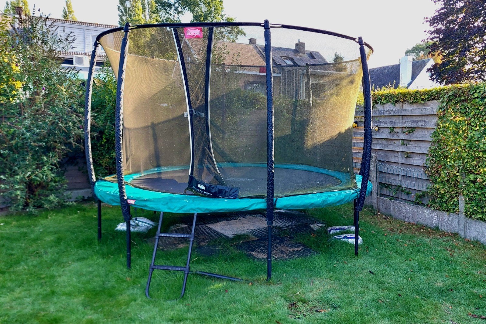 BERG Champion 380 Regular Groen Trampoline (3m80 diameter), Ophalen, Gebruikt