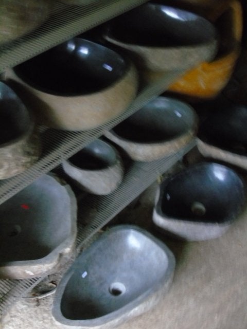 Stenen bassin, rivierkiezelsteen (zie foto's), Ophalen, Nieuw, Overige kleuren