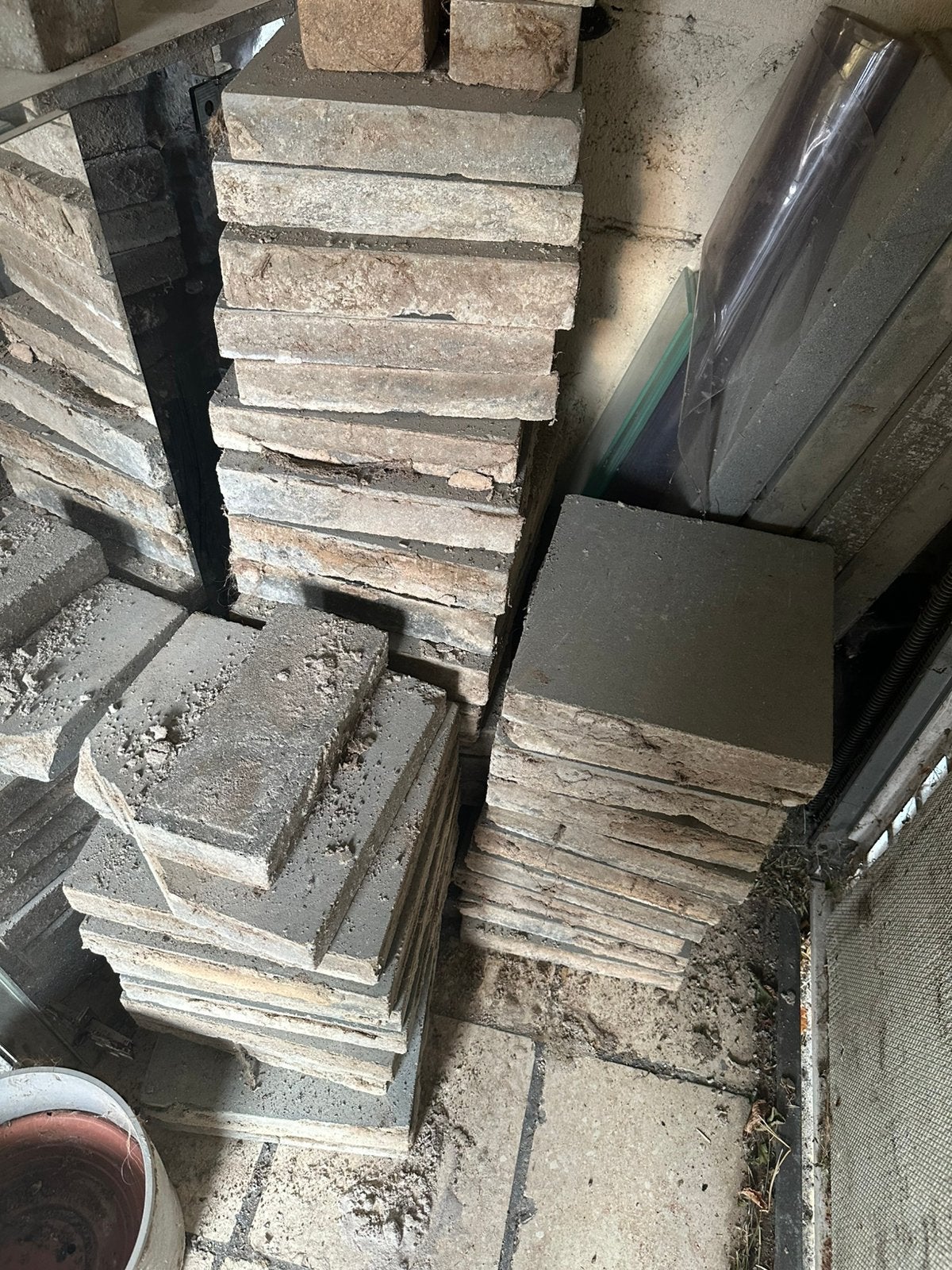 Betondallen 30x30cm, Ophalen, Gebruikt, Minder dan 5 m², Beton