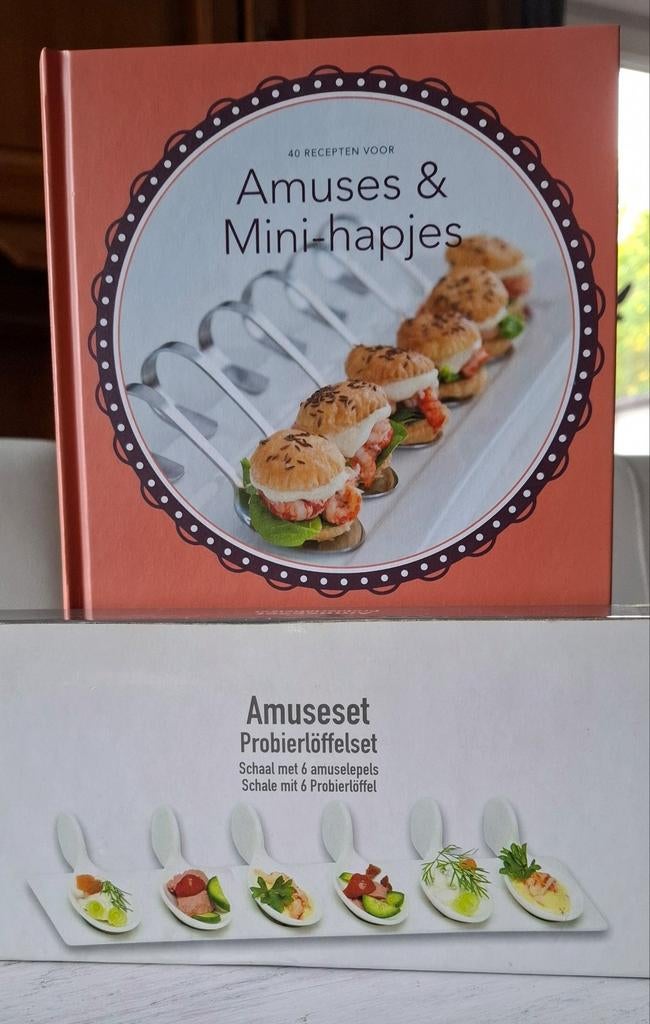Amuse lepels set + boekje (alles is nieuw), Ophalen of Verzenden