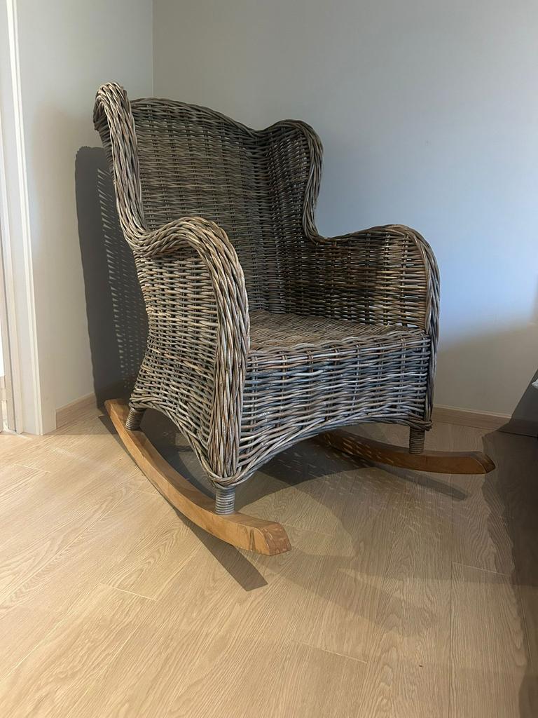 Mooie rotan schommelstoel in perfecte staat, Enlèvement, Comme neuf
