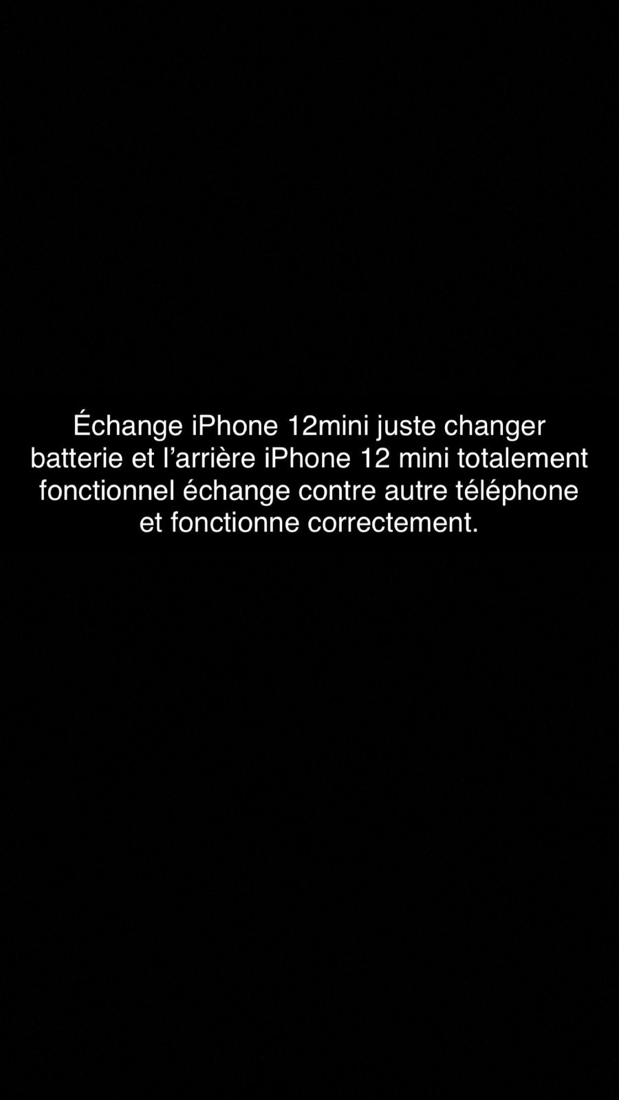 Enchange iphone 12 mini contre un autre iphone ou autre, Une personne, Autres, Bon VVV