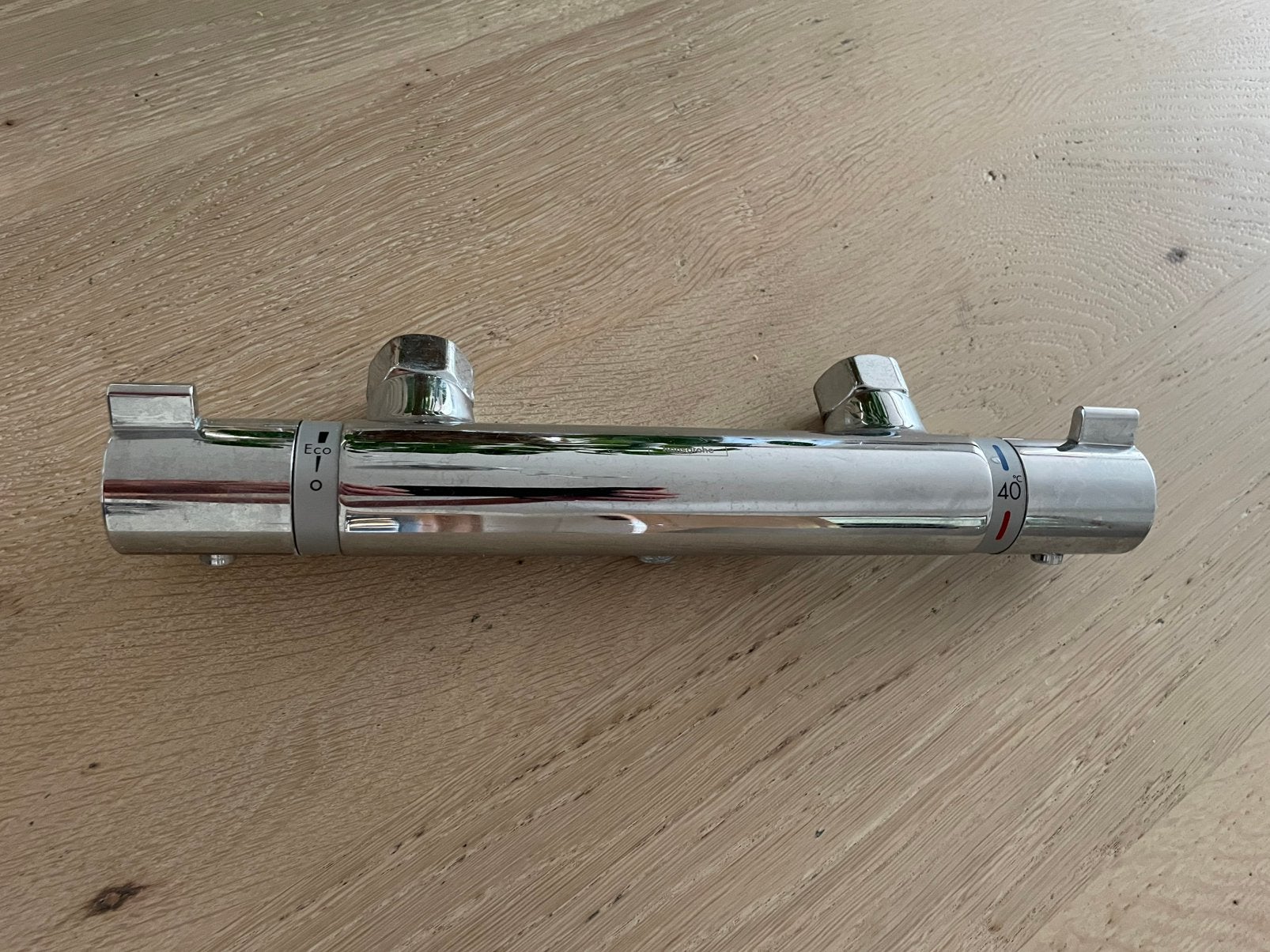 Thermostatische douchekraan, douchekop van Hansgrohe, Ophalen, Gebruikt, Chroom, Douche