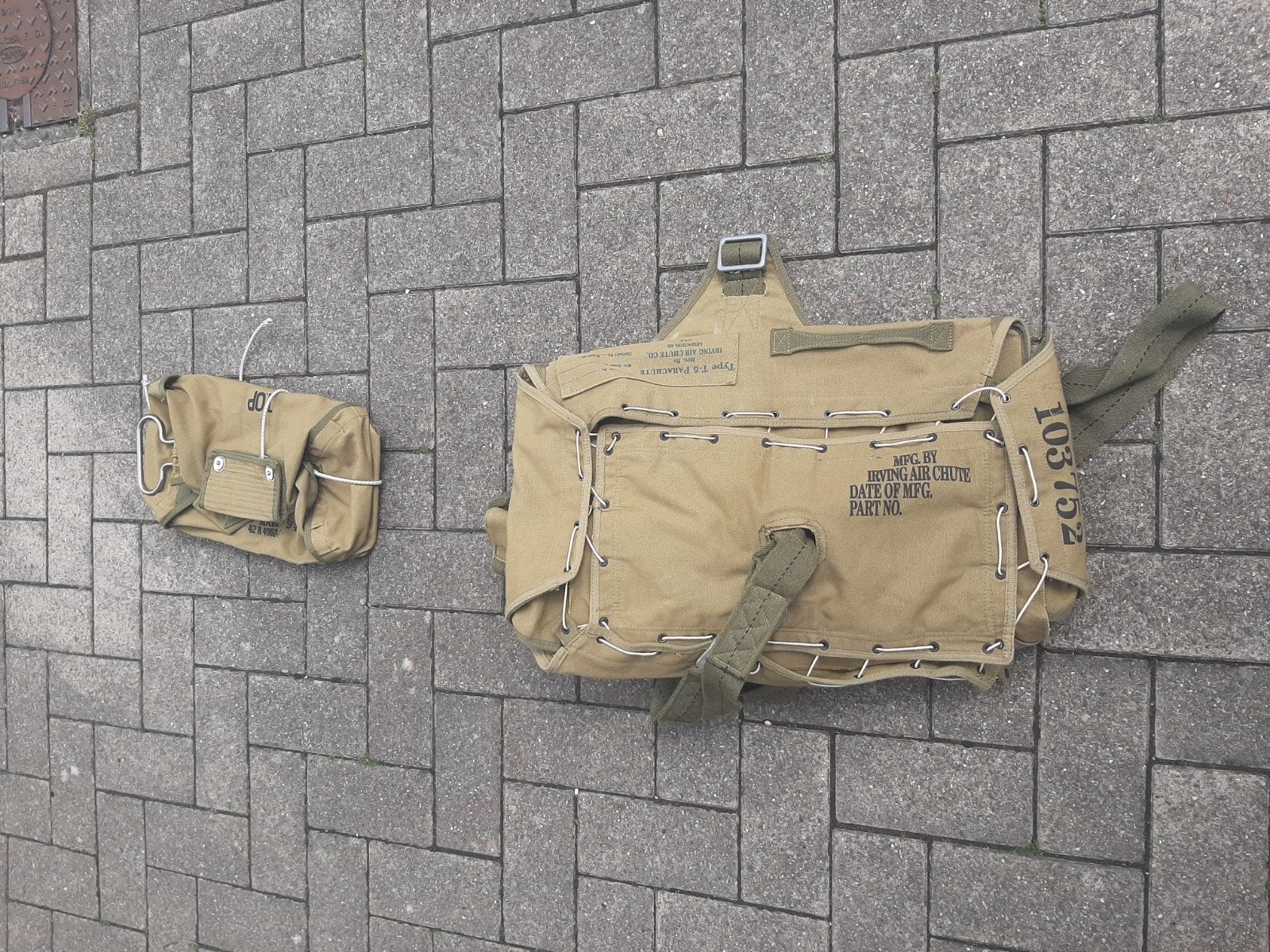Repro US parachute bag + T5 bag, Ophalen of Verzenden