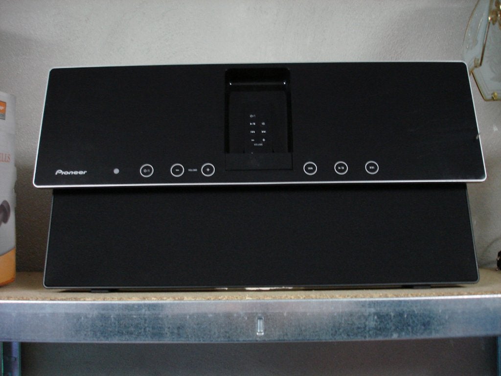 Pioneer versterker met docking station voor I pod., Ophalen of Verzenden, Gebruikt, Speaker, Classic of Photo