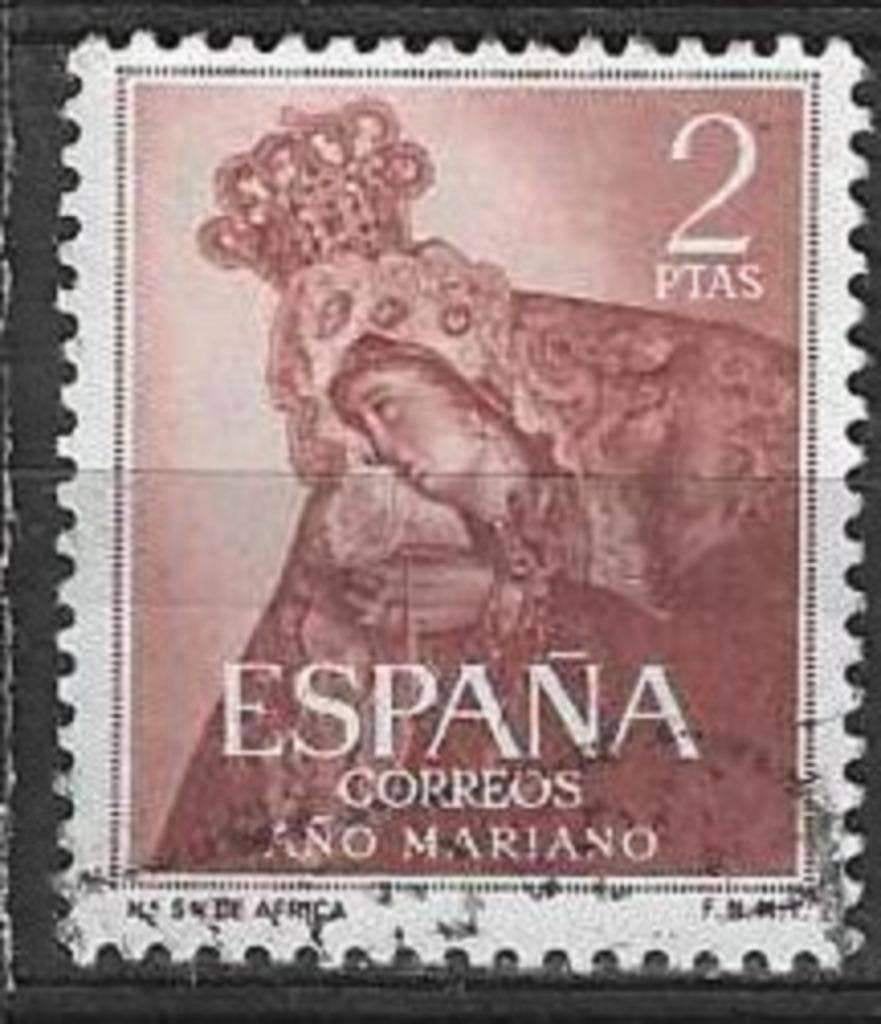 Espagne 1955-1958 - Yvert 851 - Maria Jaar (ST), Envoi, Affranchi