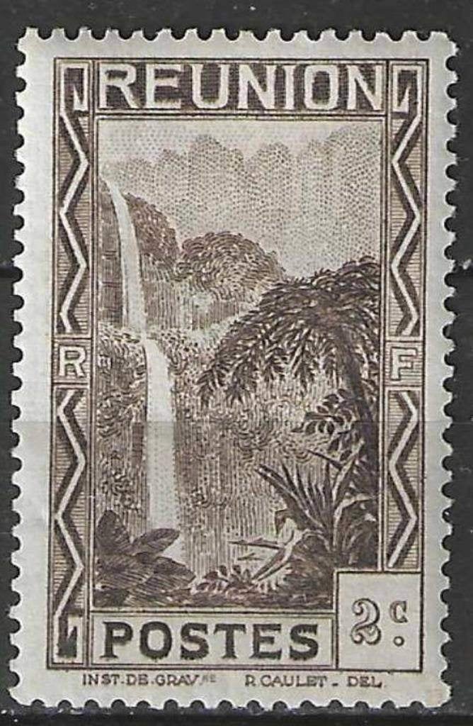 Réunion 1933/1938 - Yvert 126 - Cascade de Salazie (PF), Envoi, Non oblitéré
