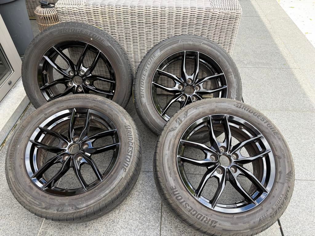 AUTEC 17” velgen + Bridgestone zomerbanden – DOT 2023, Auto-onderdelen, Ophalen, Gebruikt, Velg(en), 17 inch