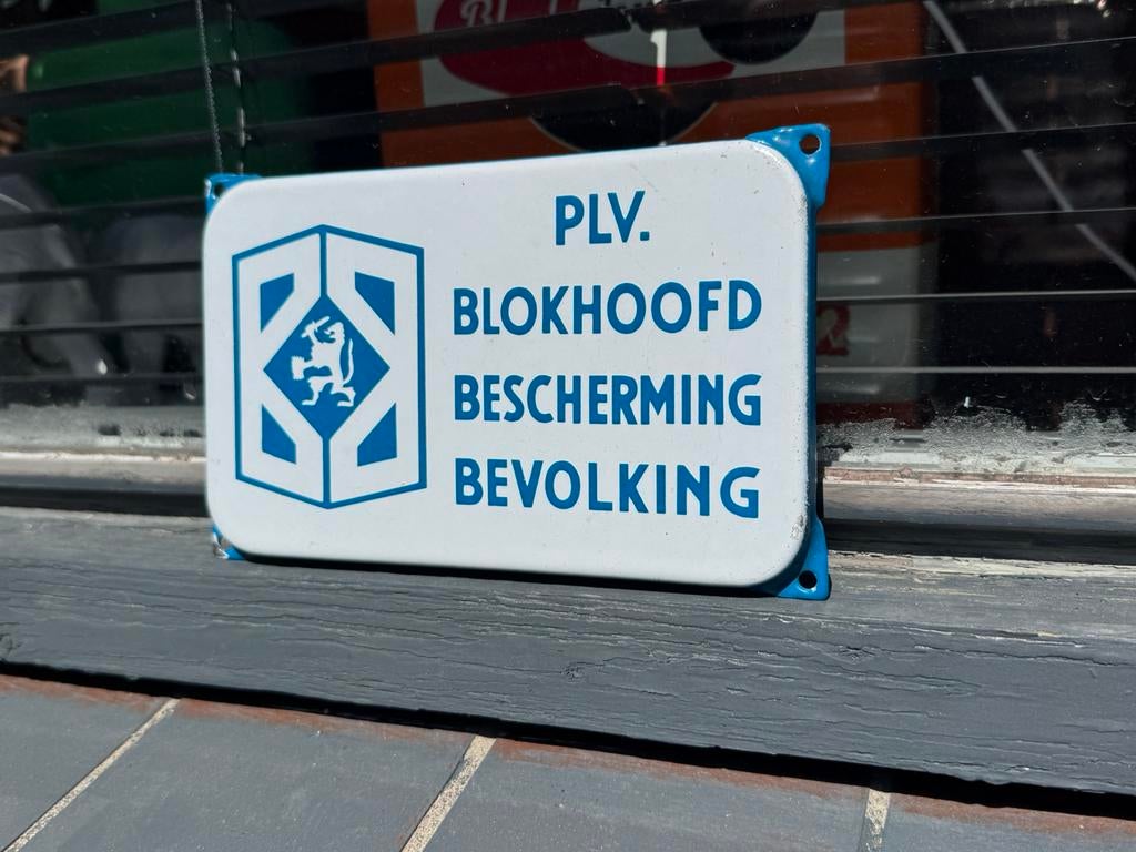Blokhoofd emaille reclamebord, Antiek en Kunst, Ophalen of Verzenden