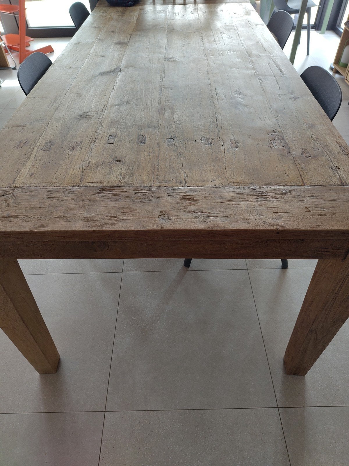 Houten eettafel, Ophalen, Robuust charmant, Gebruikt, Teakhout