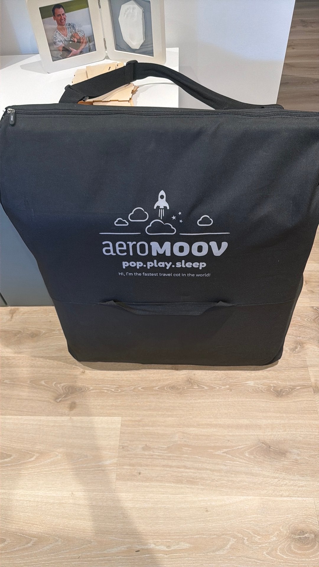 Reisbedje Aeromoov met matras en aerosleep topper, Ophalen, Gebruikt, Reisbedje