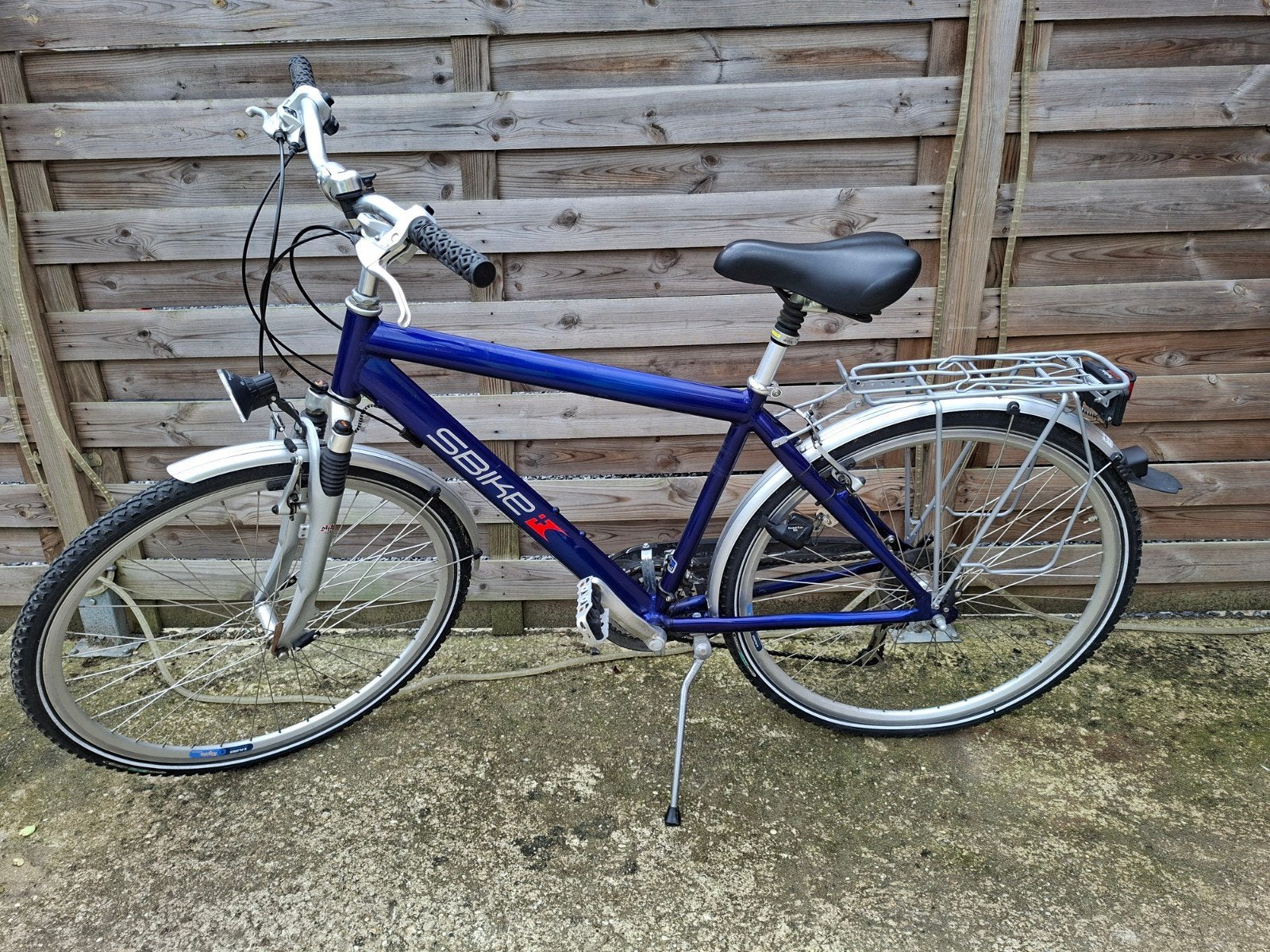 blauwe S Bike trekkingfiets heren, Ophalen, Versnellingen
