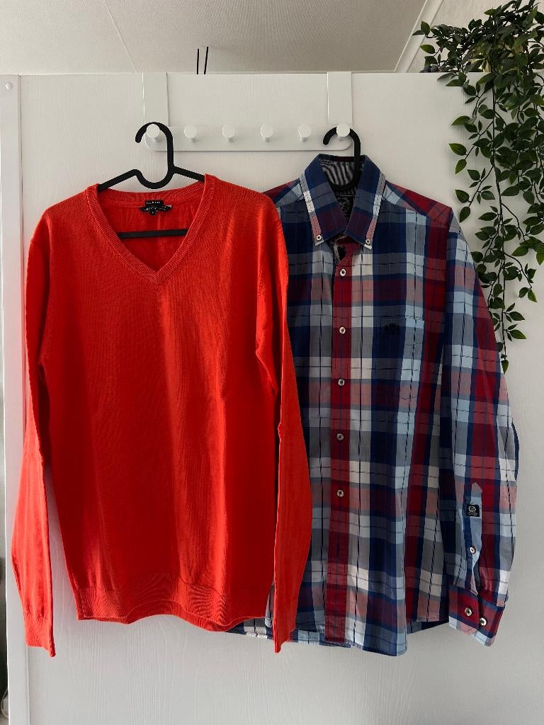 Set heren sweater JBC + hemd State of Art M/L, Kleding | Heren, Zo goed als nieuw, Ophalen, State of Art, Maat 48/50 (M)