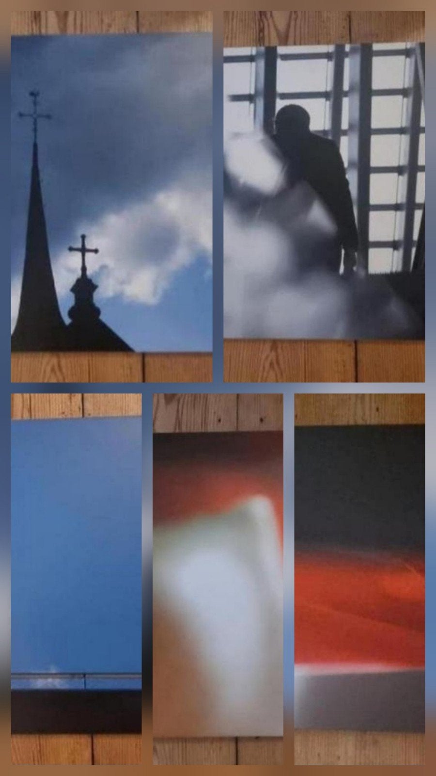 5 Bewerkte foto's direct ophanbaar 60x40 - Per stuk of set, Huis en Inrichting, Woonaccessoires | Schilderijen, Tekeningen en Foto's