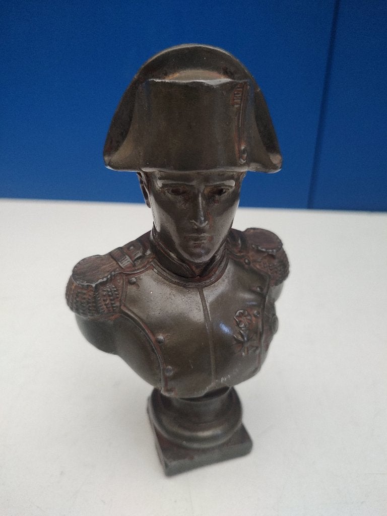 Buste Napoleon , zamak , hoogte 16 cm, Collections, Objets militaires | Général, Enlèvement ou Envoi