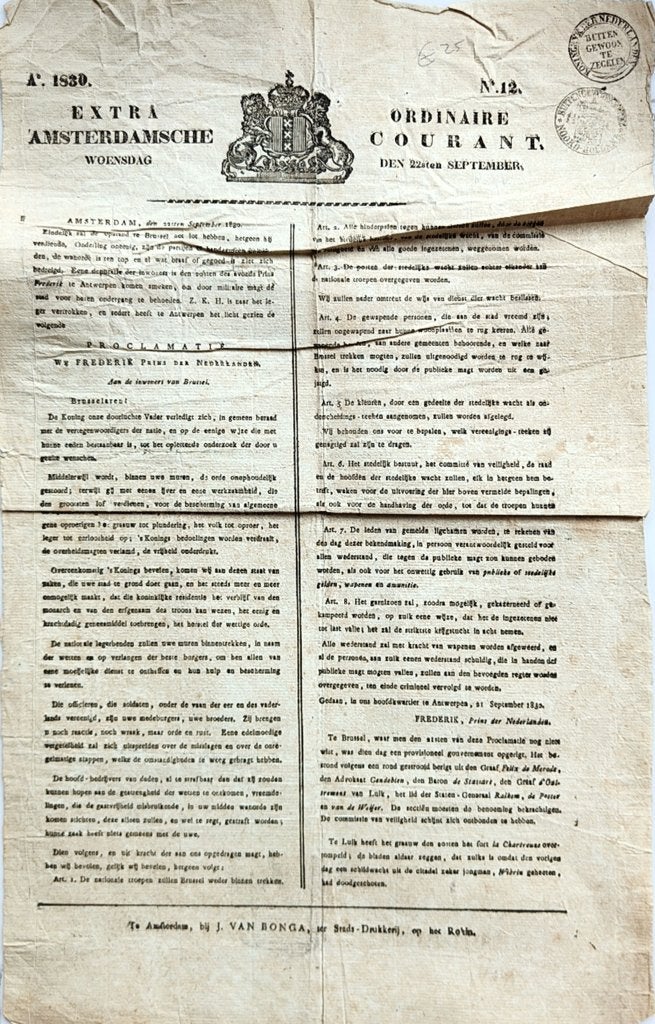 3 echt oude  Amsterdamsche Courant begin 1800 !!, Boeken, Ophalen of Verzenden