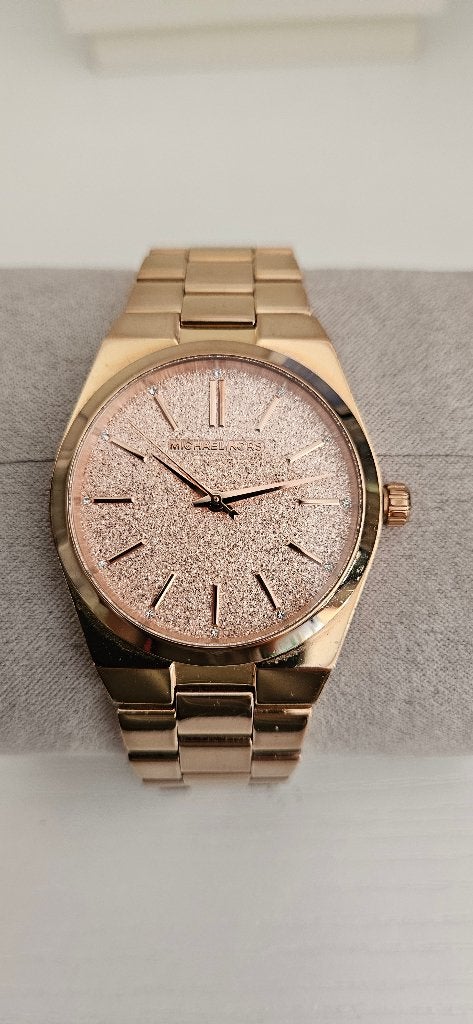 Michael Kors Channing dameshorloge, Handtassen en Accessoires, Horloges | Dames, Overige merken, Staal, Staal, Polshorloge