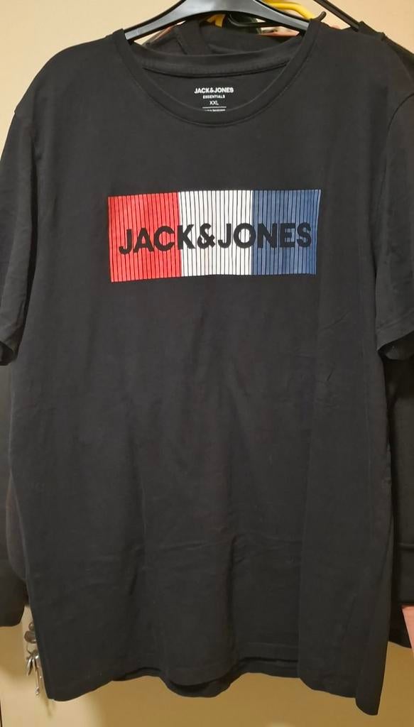 T-SHIRT Jack & Jones Noir pour Homme, Kleding | Heren, T-shirts, Zwart, Maat 56/58 (XL), Jack&Jones, Ophalen of Verzenden