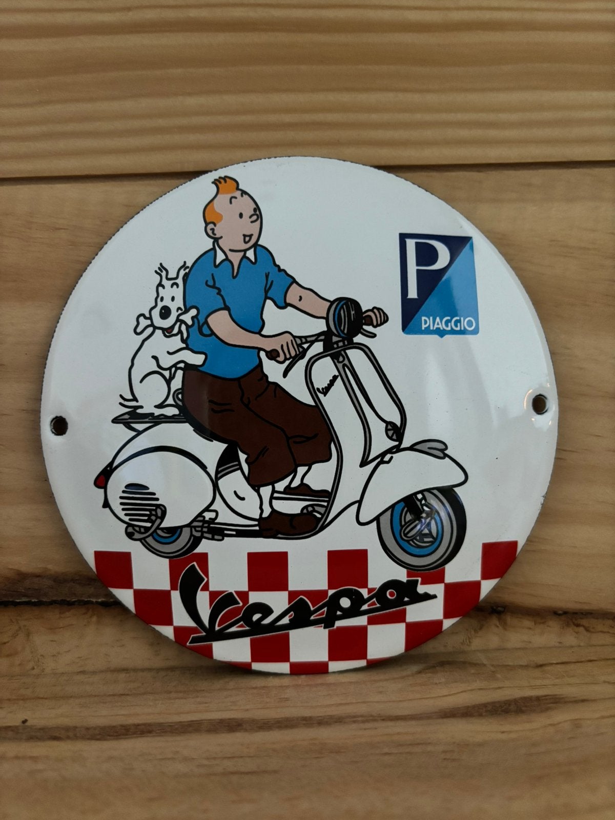 Plaque Émaillée tintin, Antiquités & Art, Antiquités | Email, Enlèvement ou Envoi