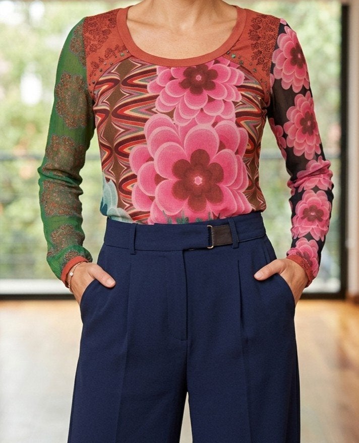 DESIGUAL Blouse maat M met sluiermouwen, Kleding | Dames, Blouses en Tunieken, Ophalen of Verzenden