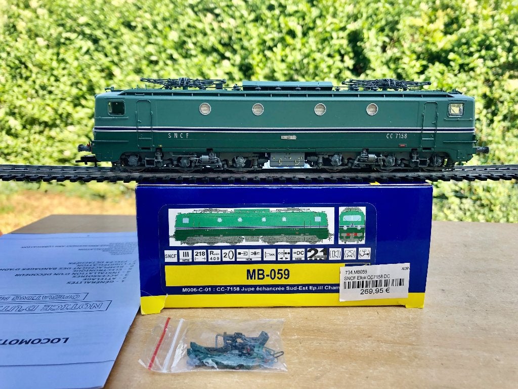 REE MB-059 SNCF LOCOMOTIVE ÉLECTRIQUE CC7158 HO, Hobby & Loisirs créatifs, Trains miniatures | HO, Comme neuf, Locomotive, Analogique