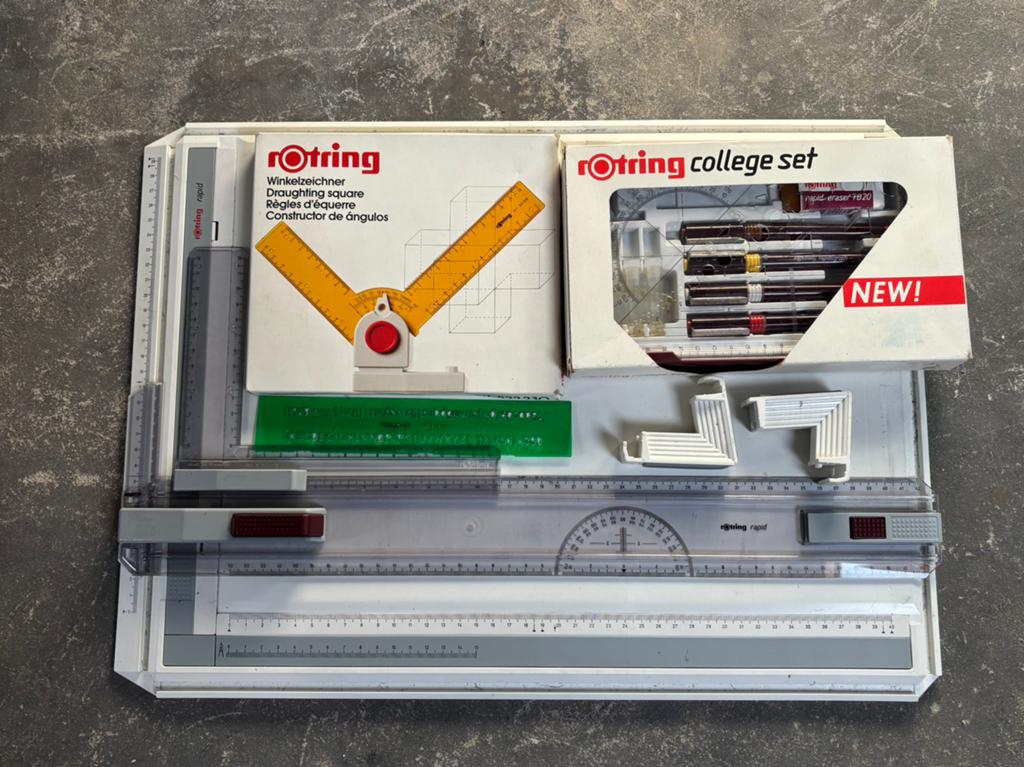 Rotring tekenset, Ophalen, Gebruikt