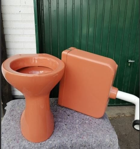 vintage wc toilet Villeroy Boch eind 60er Carneool, Enlèvement, Maison et Meubles