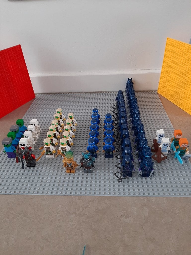 Figurines Lego Ninjago et Minecraft | Destiny, Enlèvement ou Envoi, Lego, Comme neuf, Minifigurine