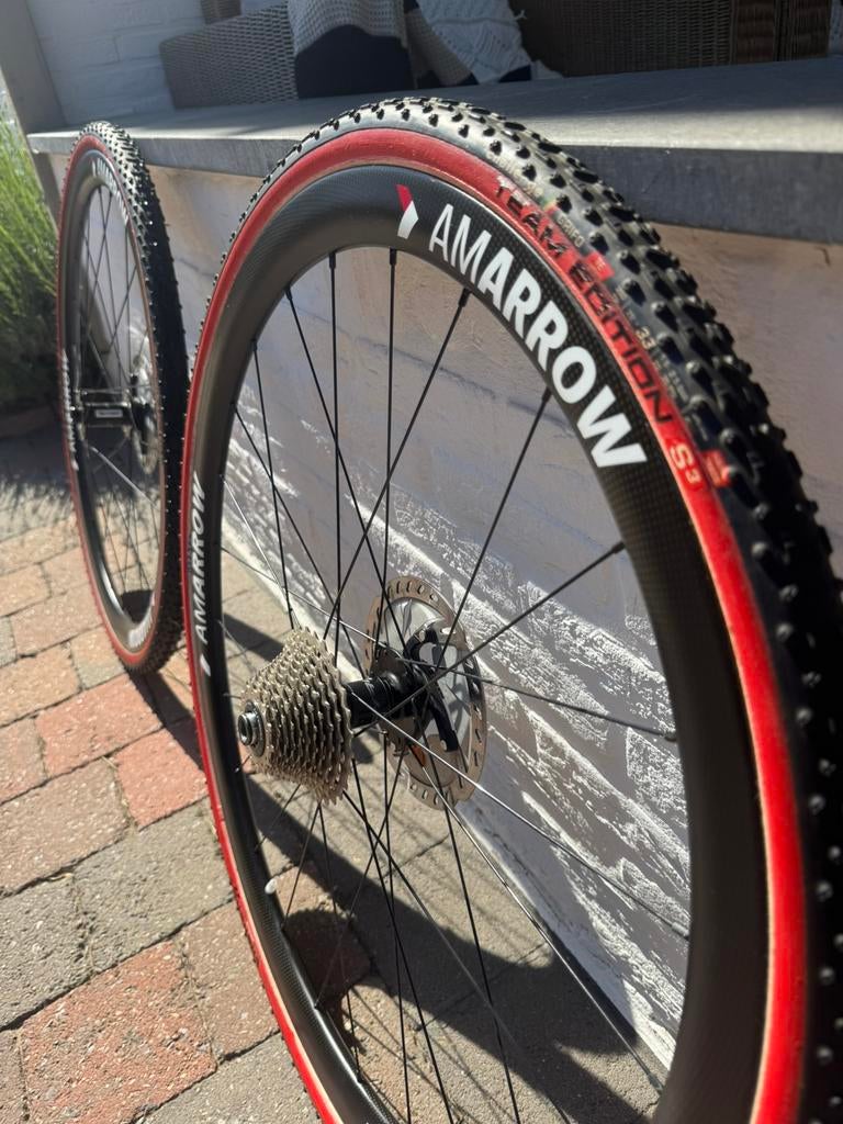 Amarrow carbon wielset, Fietsen en Brommers, Fietsonderdelen, Ophalen, Zo goed als nieuw, Carbon