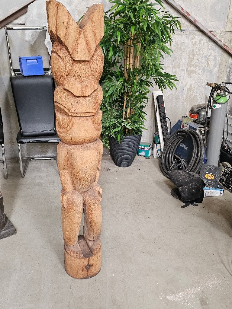 TOTEM BOIS, Antiquités & Art, Art | Sculptures & Bois, Bois, 1 mètre - 2 mètres, Art deco, Fait main