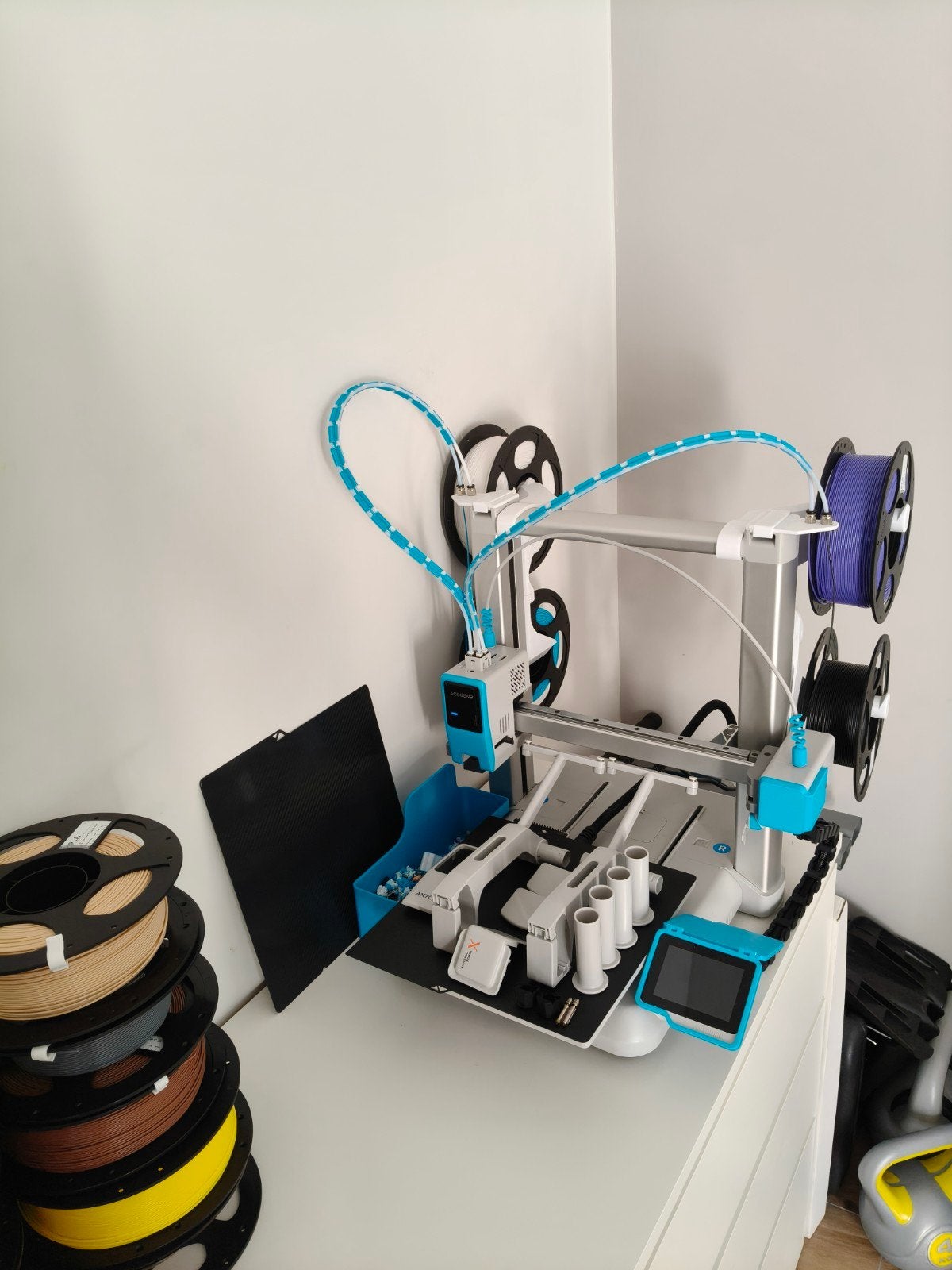 Imprimante 3D Anycubic Kobra X  4 Couleurs + Accessoires, Wi-Fi intégré, Comme neuf, Enlèvement, Filament