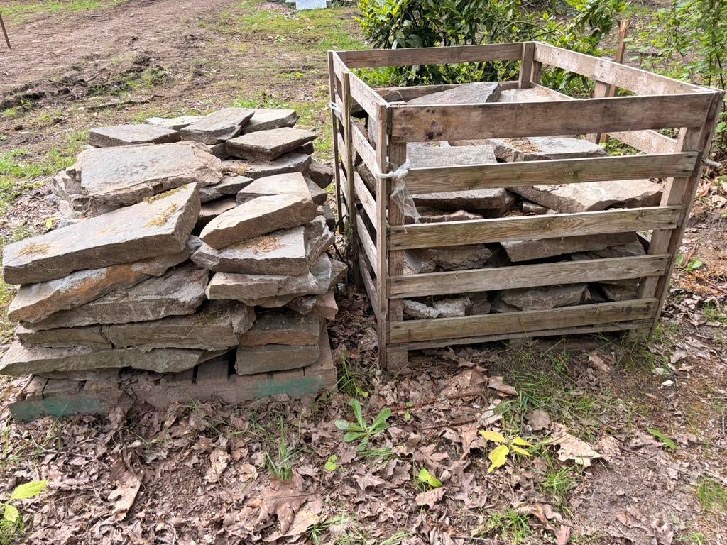 Lot orginele flagstones min 5cm dik - 25m2 a 30m2, Enlèvement