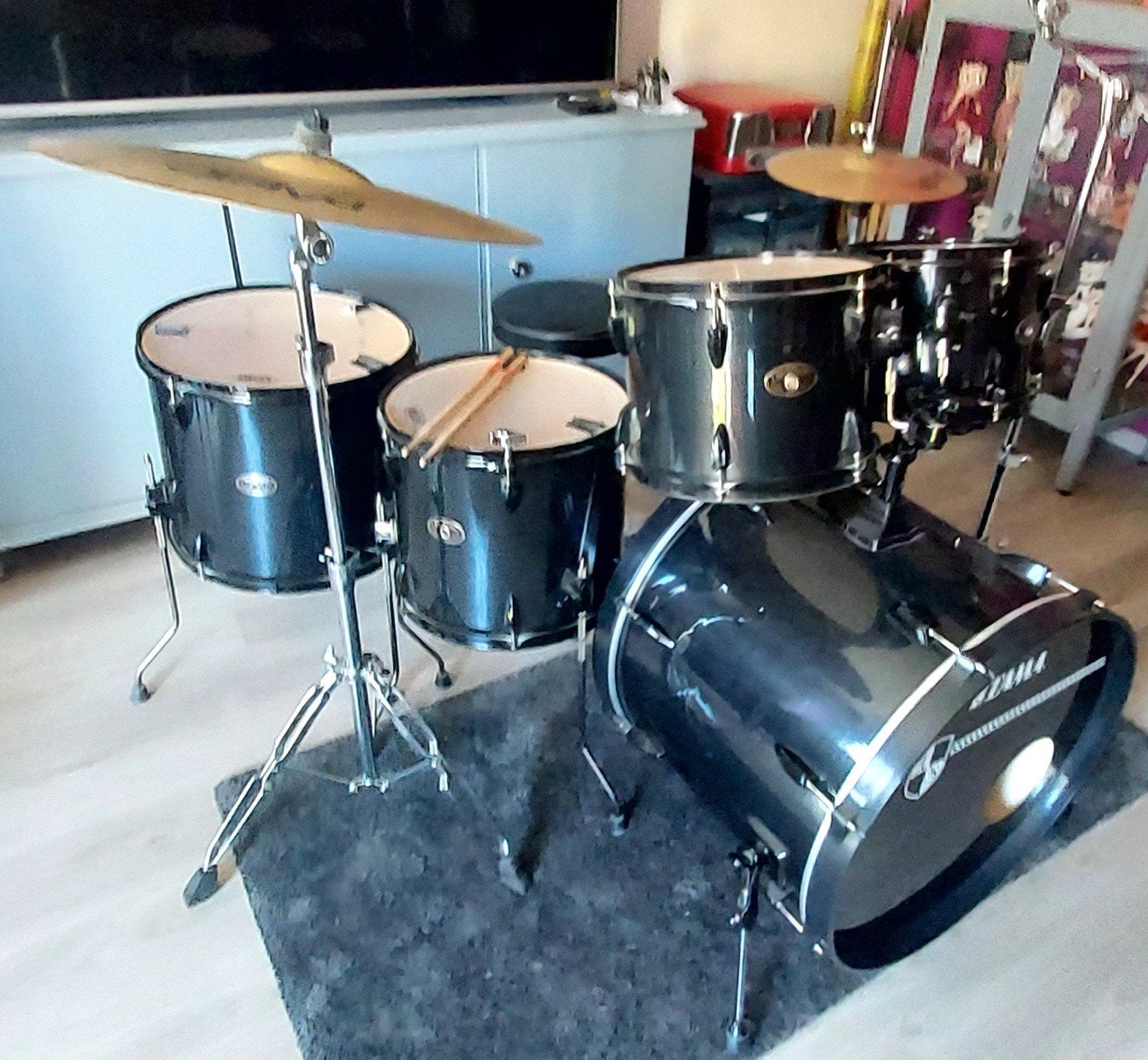 ****TAMA IMPÉRIALSTAR 6 FÛTS COMPLÈTE, NICKEL..., Musique & Instruments, Enlèvement, Tama